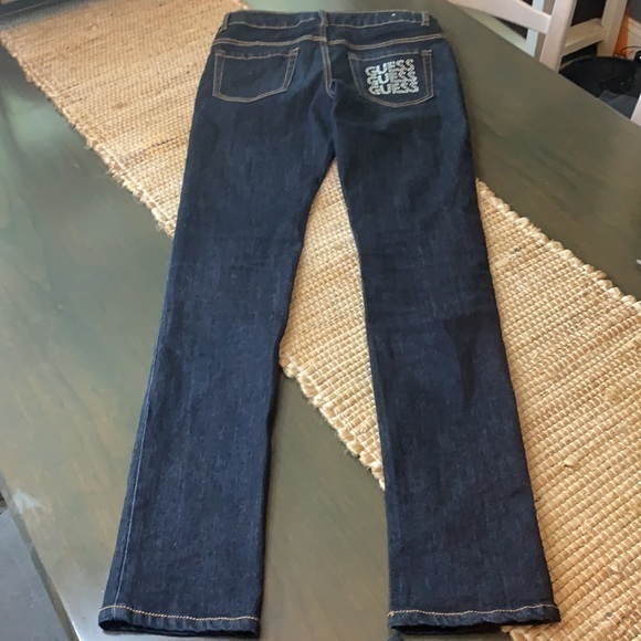 Guess Dark‎ Wash Jeans Sarah Low Rise Skinny Sz 14 - Picture 8 of 12
